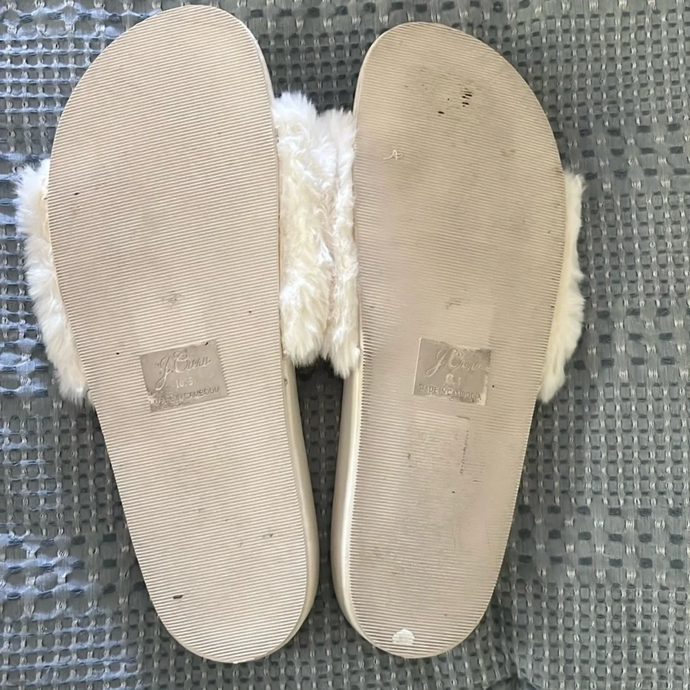 J.Crew Pacific Fluffy-Strap Slides